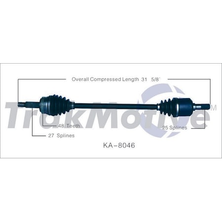 Surtrack Axle Cv Axle Shaft, Ka-8046 KA-8046